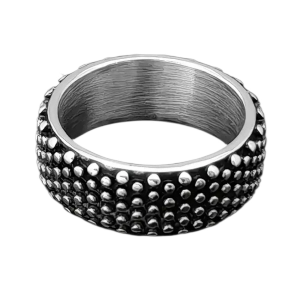 New Stainless Steel Textured Ring Size 12